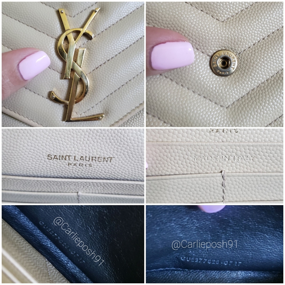 *SOLD* Authentic Pre-owned Saint Laurent Cassandre Grain De Poudre Envelope Bag - Picture 15 of 16